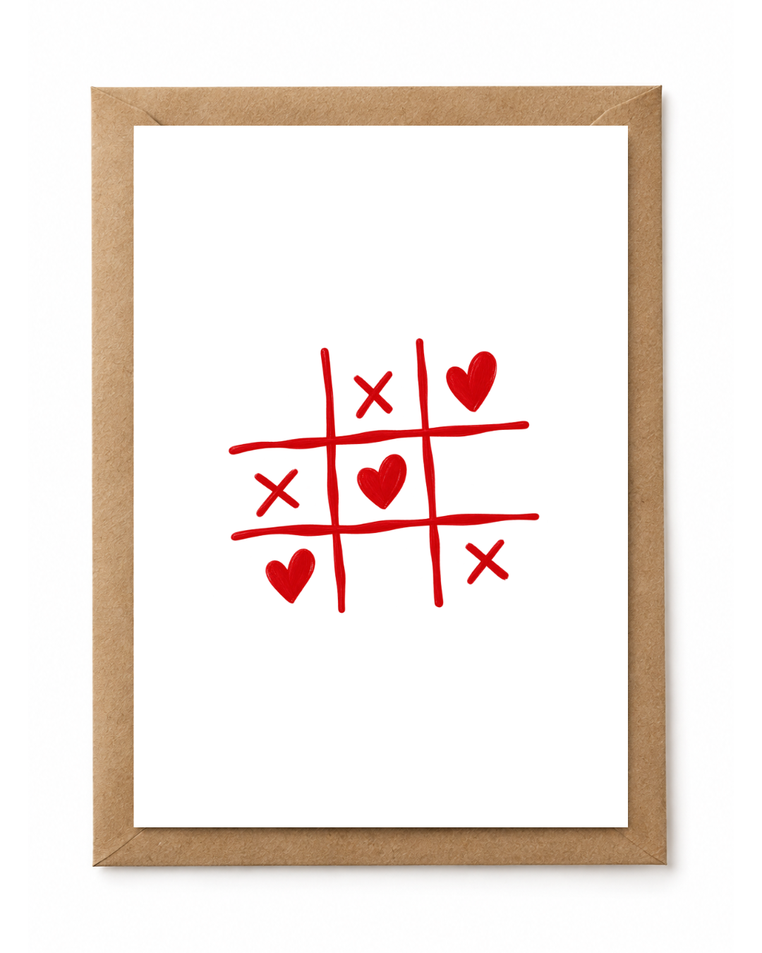 Red Heart tic tac toe