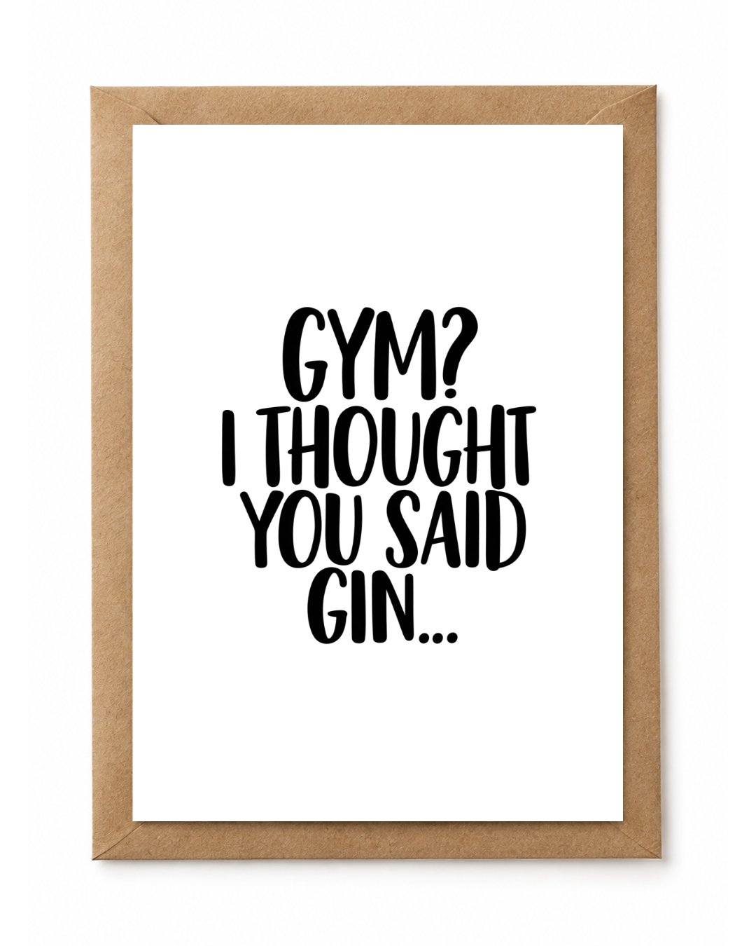 GYM? I thought you said GIN...