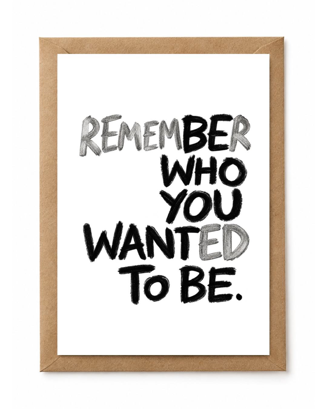 REMEMBER WHO YOU WANTED TO BE